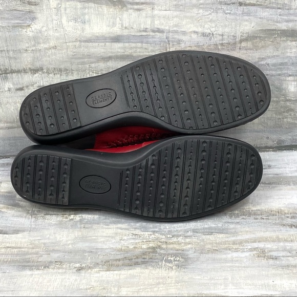 Classic Elements Brick Red Leather Slingback Flats “Hudson” Casual Sandal In Box - Picture 9 of 15